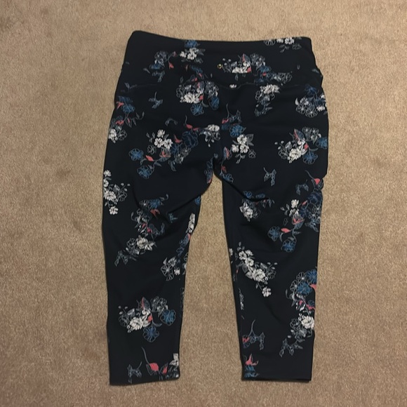 GAP Dark Blue Floral Leggings Size XXLarge - Picture 3 of 4